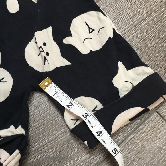 turtledove london Black White rabbit  Cat Dog Print Dungarees 2/3 Years - Picture 9 of 11